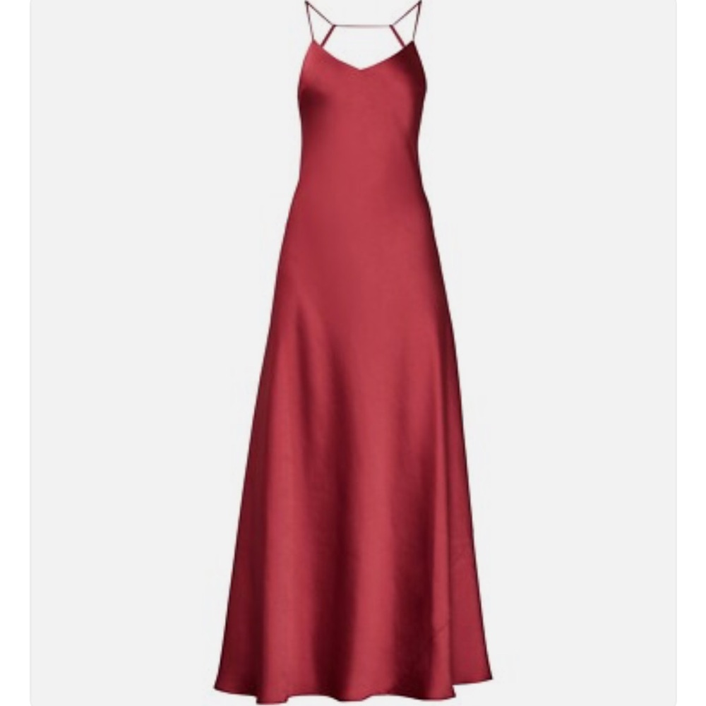 ❤️ BCBG MAXAZRIA Open Back Satin Slip Dress Rogue